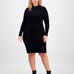 Trendy Plus Size Ribbed Sweater Dress